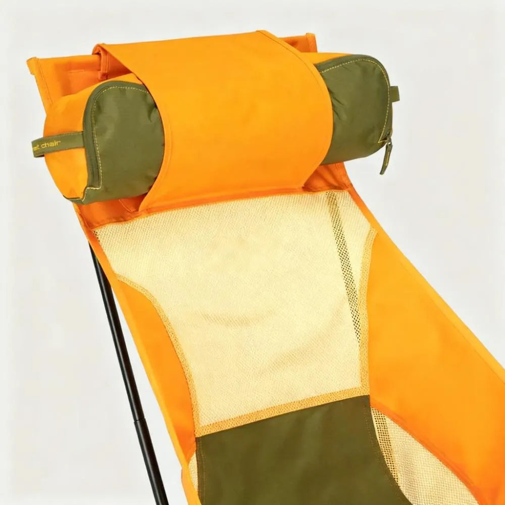 High-Back Elevated Camping Chair with Pockets, 320lbs Capacity, 19"x5"x4.5" Carry Case