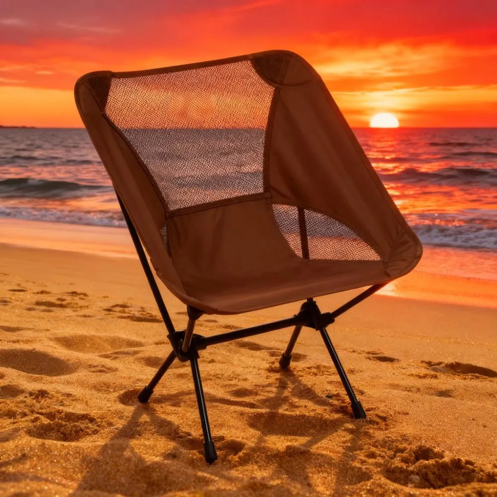 Lightweight Portable Camping Chair with Ergonomic Design, 320lbs Capacity