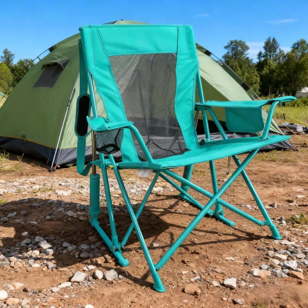 Outdoor Extra-Large Portable Rocking Chair with Storage Pocket (Buy 2 Get 2 Free)