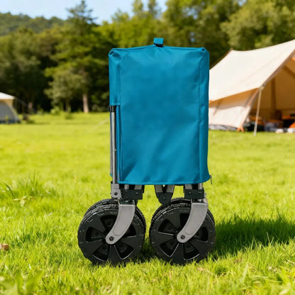 Deep Sea Blue Geometric Print Retreat Trolley