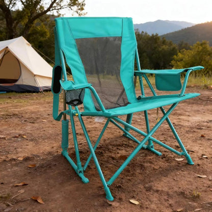 Outdoor Extra-Large Portable Rocking Chair with Storage Pocket (Buy 2 Get 2 Free)